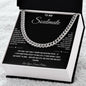 To My Soulmate Stainless Steel Necklace, 14k Cuban Link Chain Necklace
