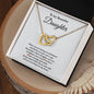 To My Beautiful Daughter Necklace, Two Heart Pendant Necklace