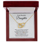 To My Beautiful Daughter Necklace, Two Heart Pendant Necklace