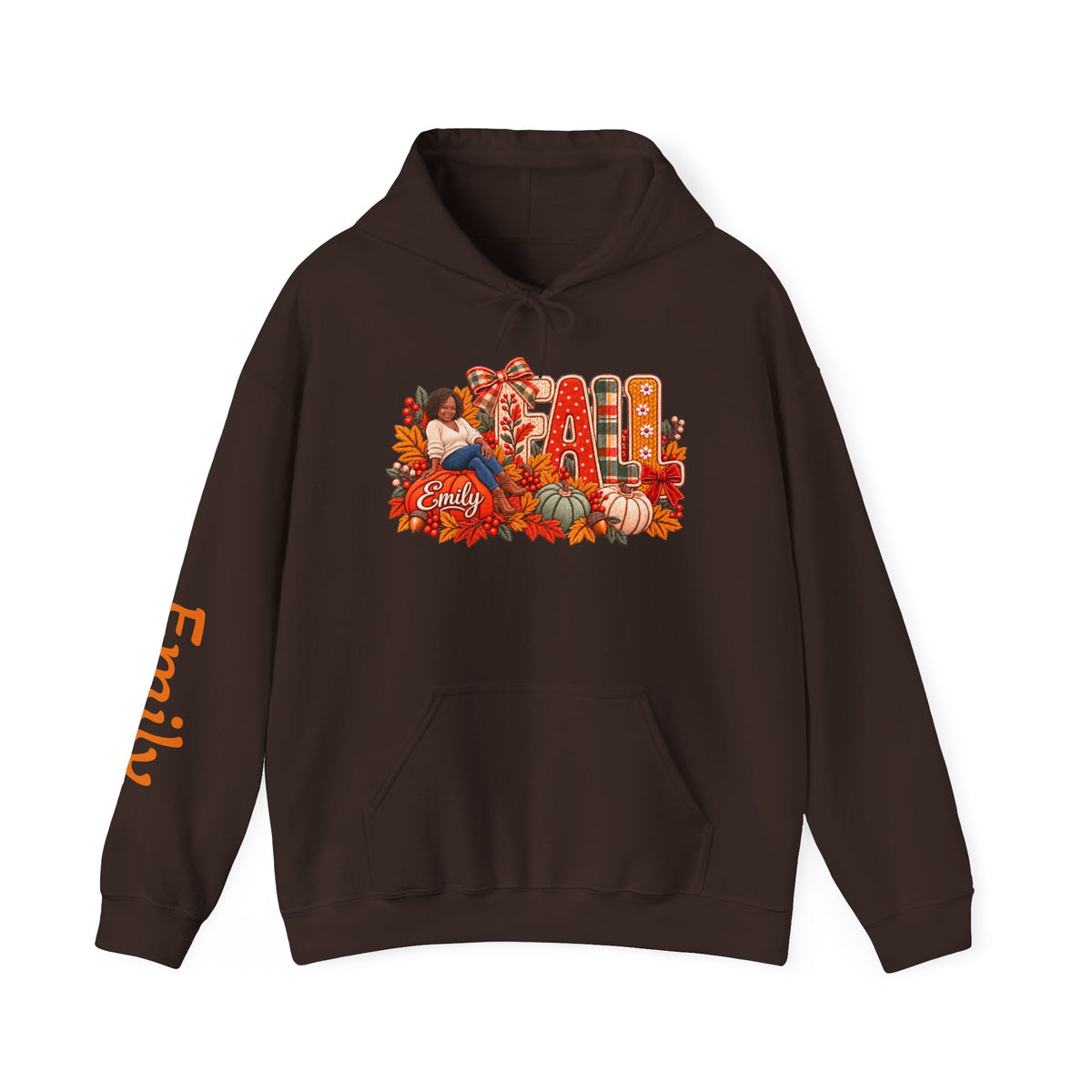 Personalized Fall Hoodie — Your Name and your Illustrated Likeness