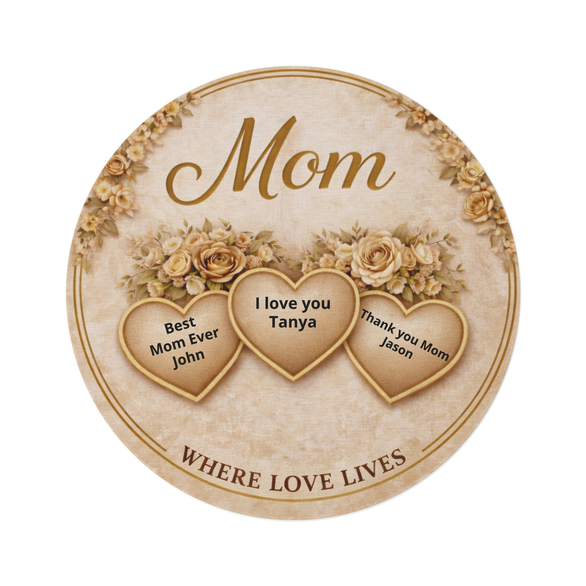 Personalized Round Rug with Liver Personalization