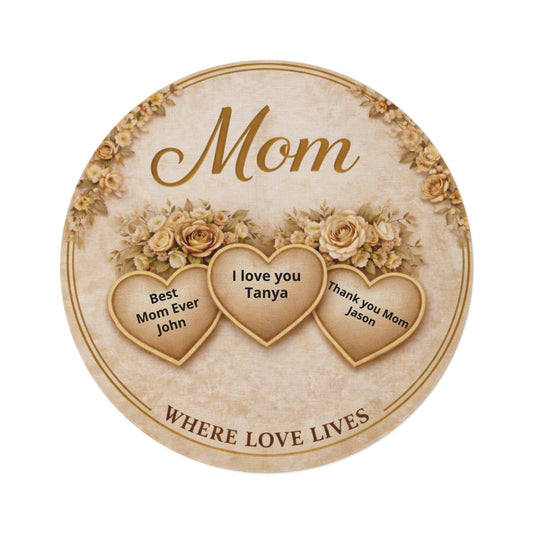 Personalized Round Rug with Liver Personalization