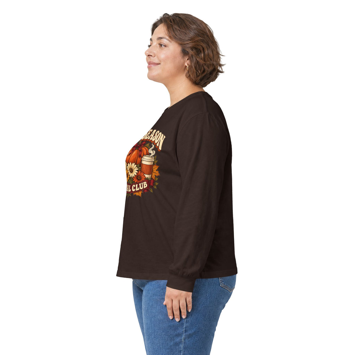 Cozy Season Social Club Pumpkin Long Sleeve Tee - Not personalizable