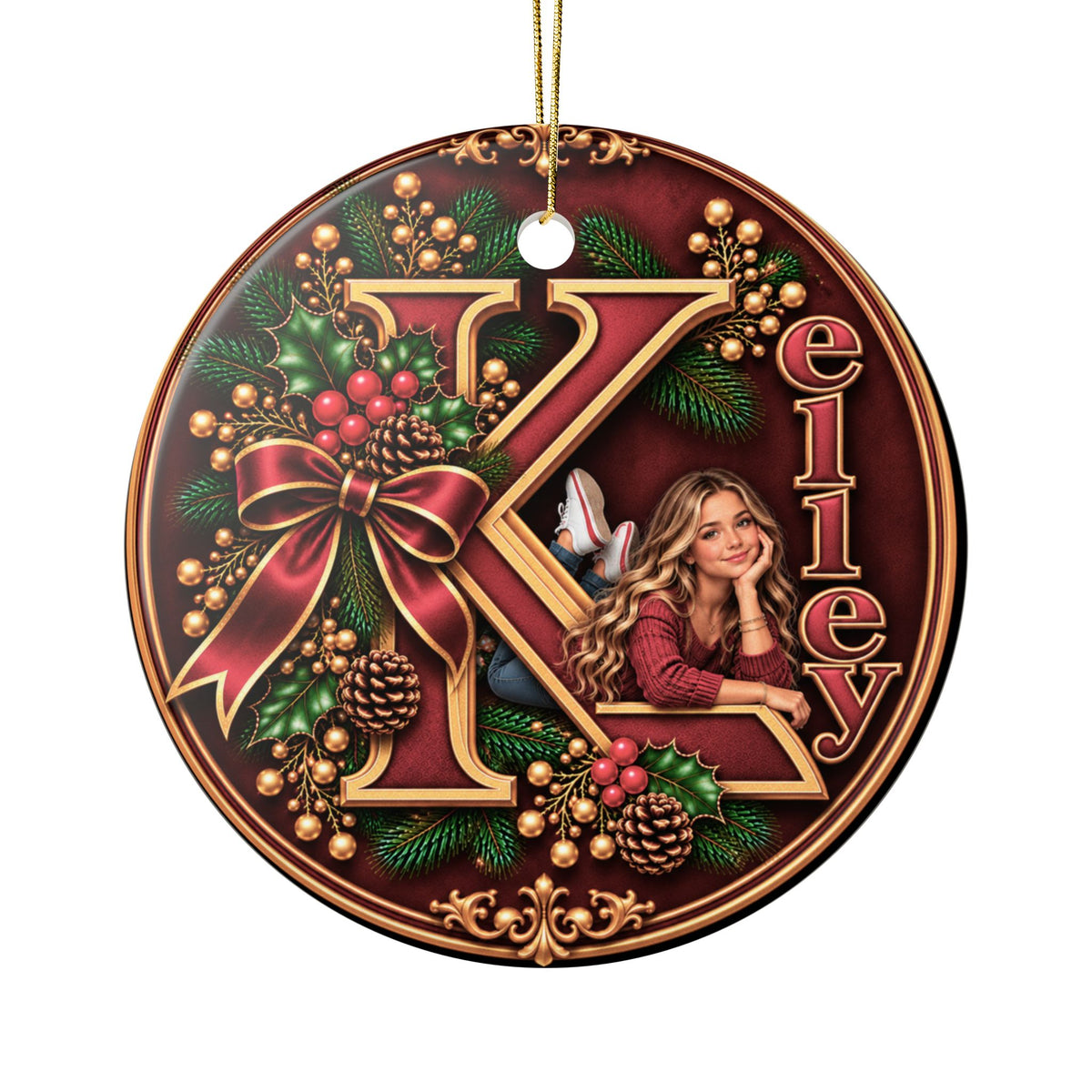 Personalized Christmas Ornament with Your Name & Animated Likeness – A-Z Custom Family Keepsake