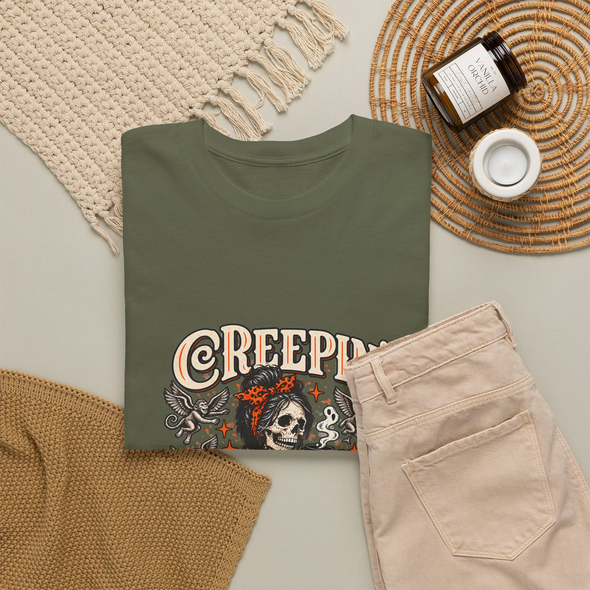 Personalized Creepin Together Skeleton Halloween T-Shirts