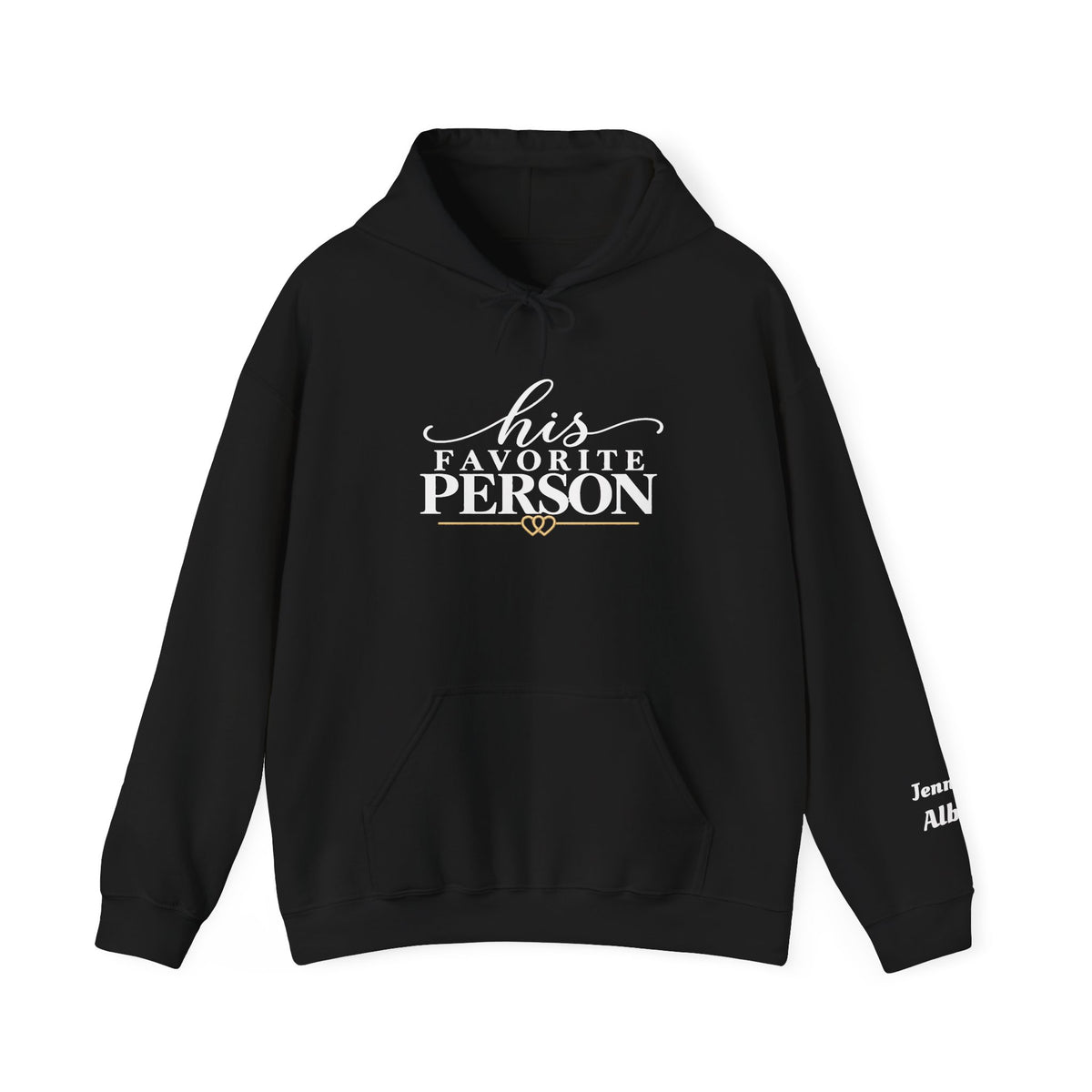 Personalized “His Favorite Person” and “Her Favorite Person” Couples Hoodies
