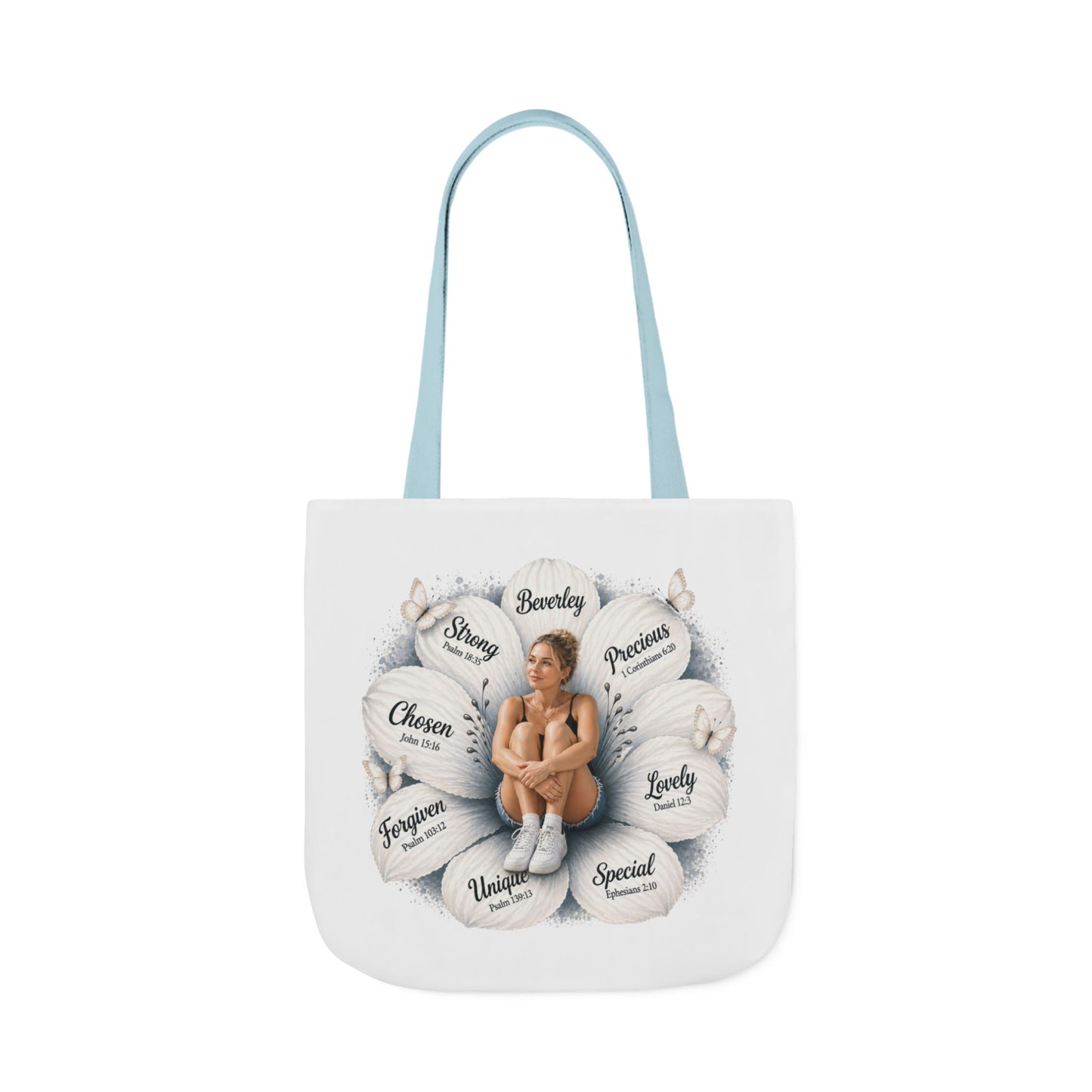 Personalized likeness & Name Tote — Inspirational Self-Love Design