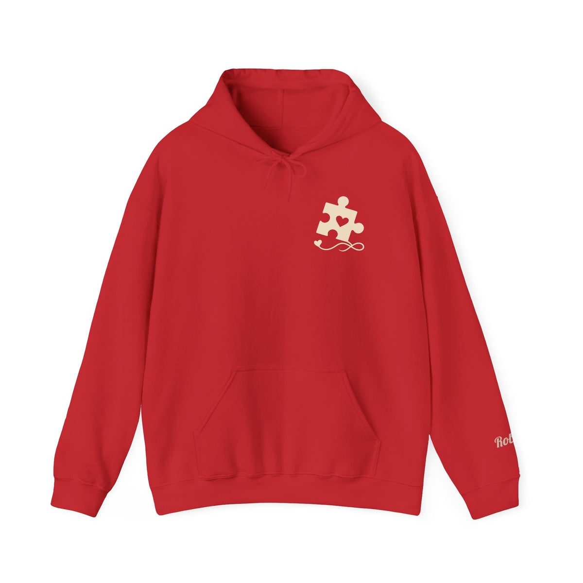 Mochi Heart Puzzle Graphic Hoodies for Couple - Personalize it