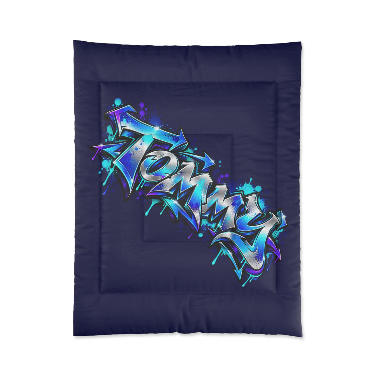 Copy of Copy of Copy of Graffiti Name Comforter — Custom 'Tommy' Street Art Bedding