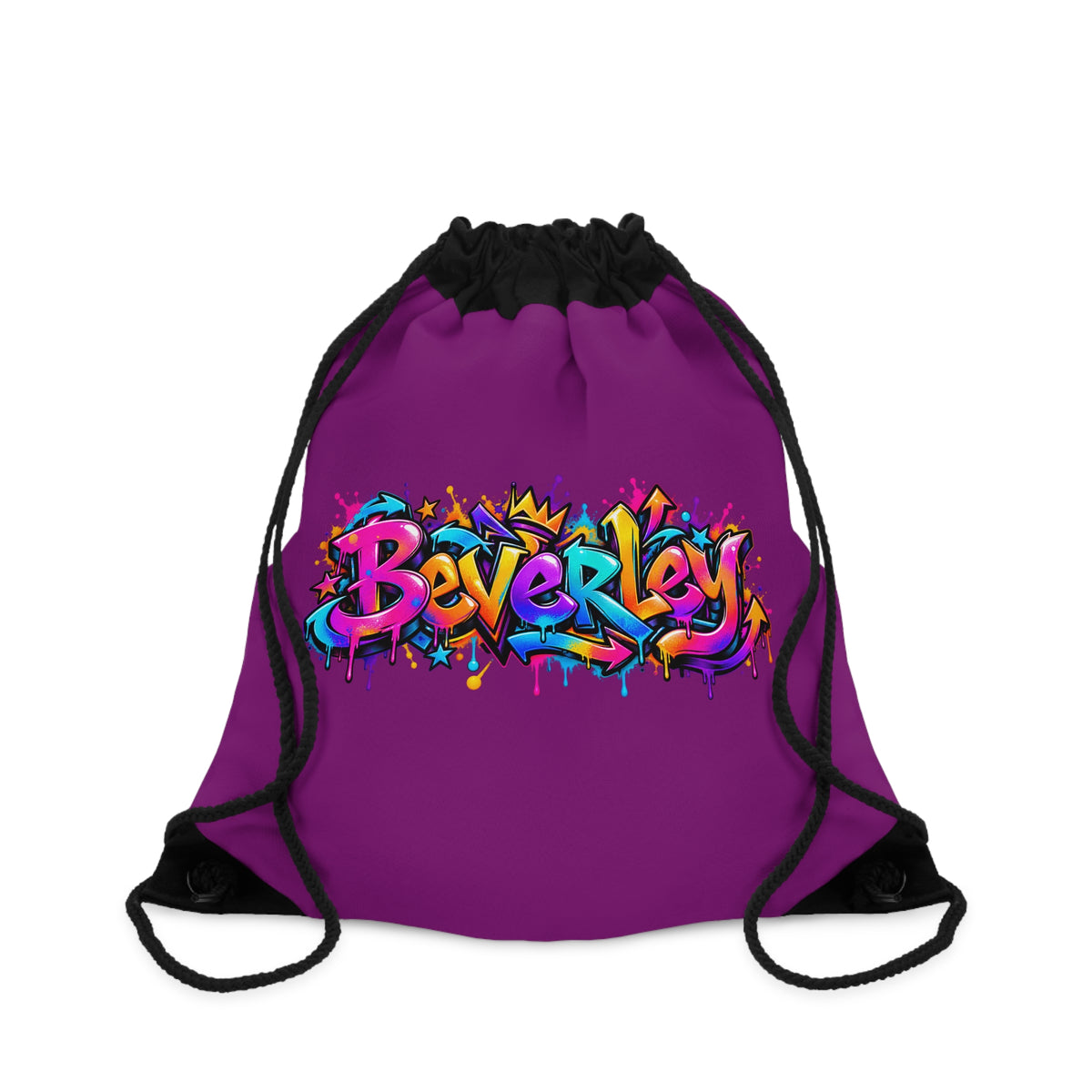 Personalized Graffiti-Inspired Drawstring Bag With Custom Name Personalize it with your name!