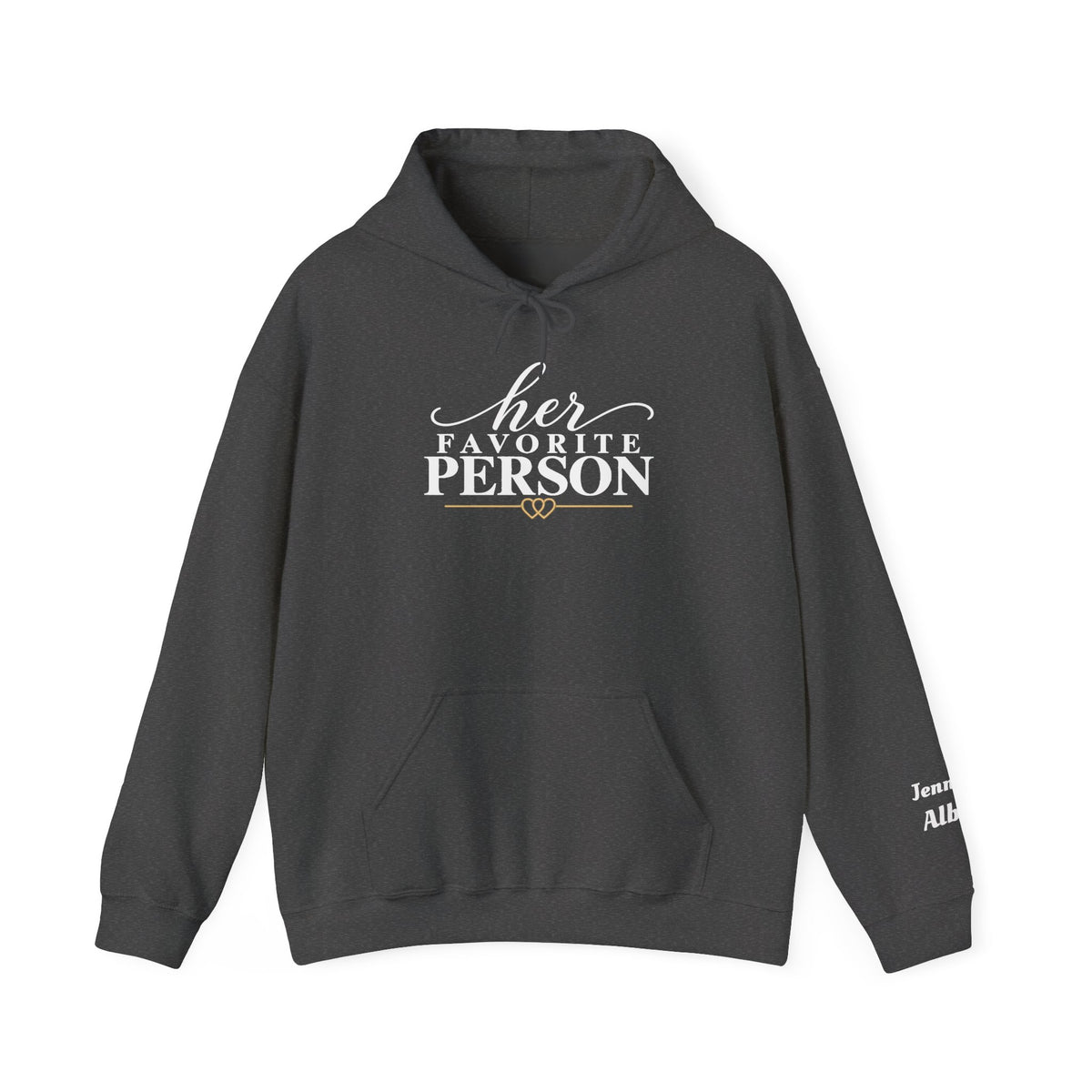Personalized “His Favorite Person” and “Her Favorite Person” Couples Hoodies White