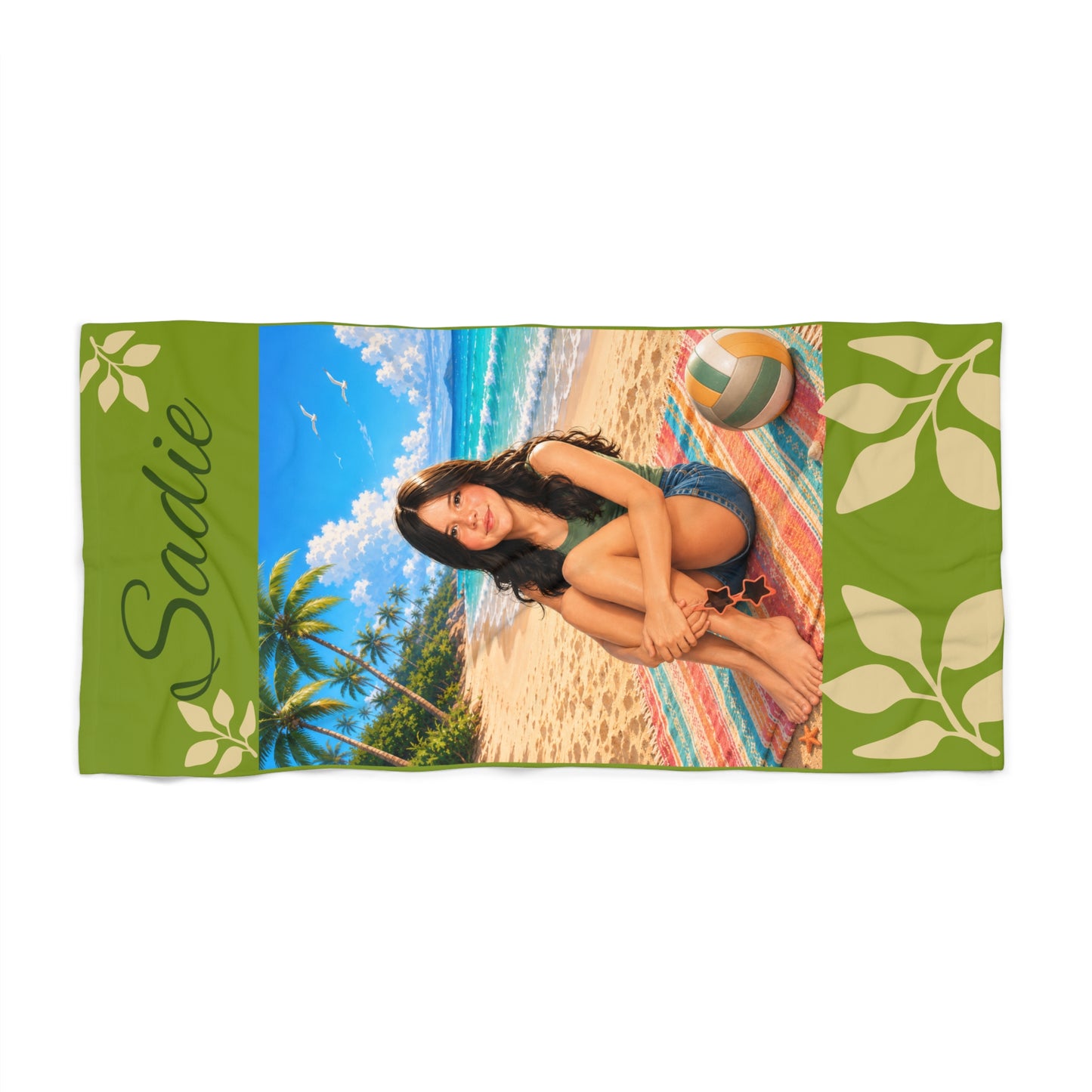 Personalized Beach Towel —  for the Younger Crowd  Tropical Photo Towel