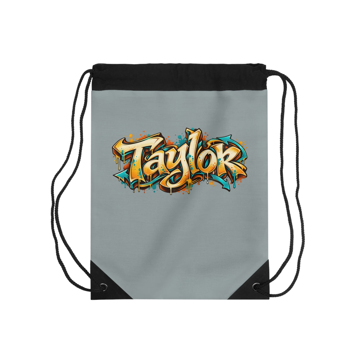Copy of Copy of  Graffiti Drawstring Bag - Colorful Street Art Cinch Sack - Personalize it with your name!