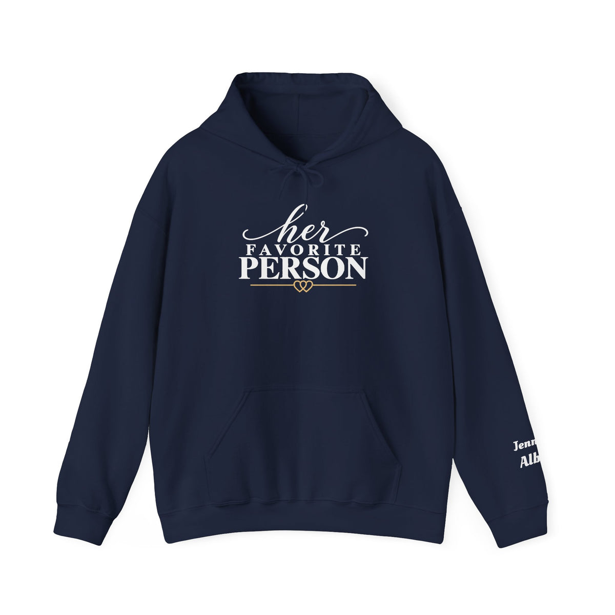 Personalized “His Favorite Person” and “Her Favorite Person” Couples Hoodies White