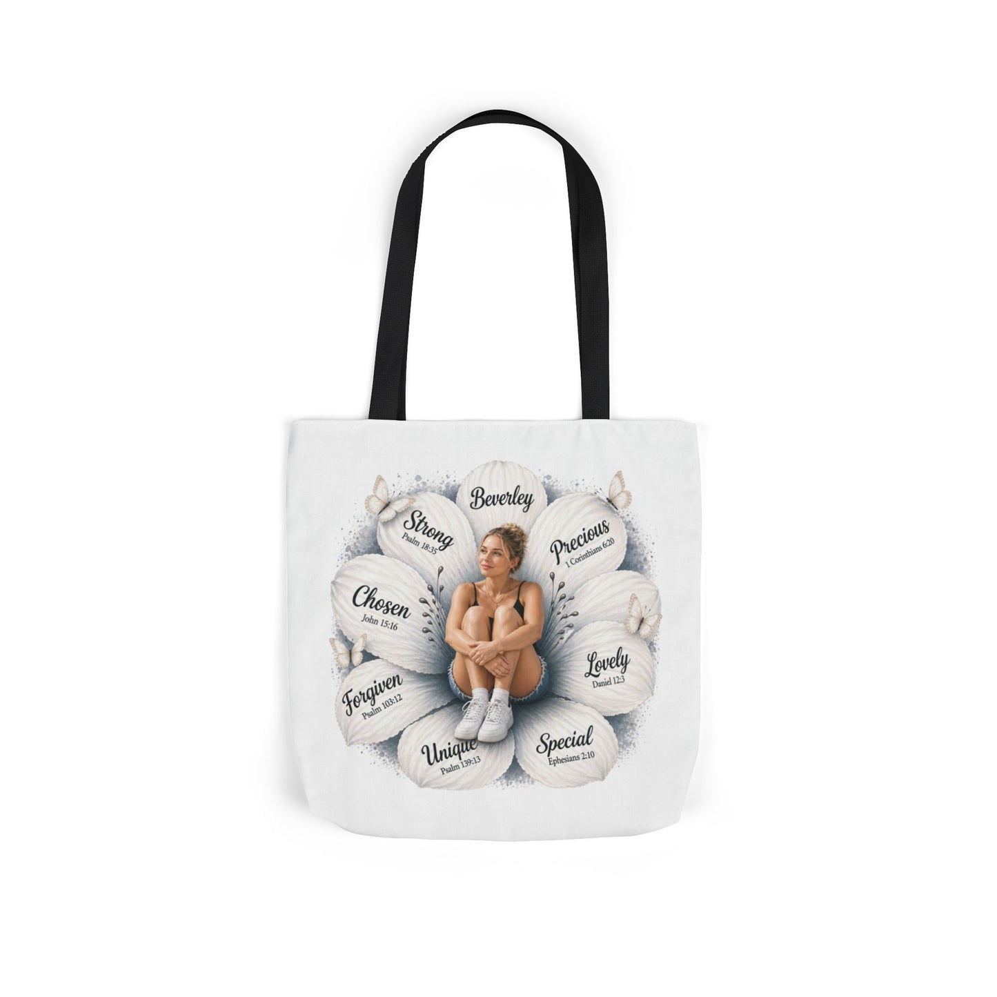 Personalized likeness & Name Tote — Inspirational Self-Love Design