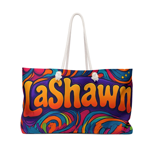 Personalized Weekender Bag — Vibrant Retro Travel Tote