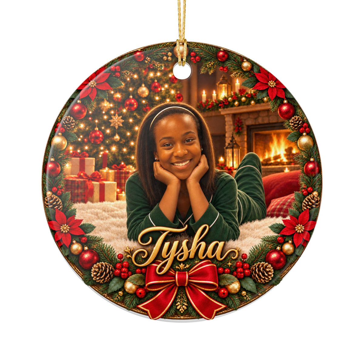 Personalized Christmas Ceramic Ornament in my Hands - Your Likeness
