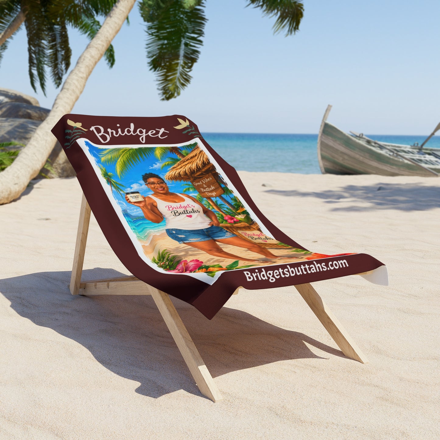 Tropical Beach Times - Beach Towel  (advertise on your towel too)