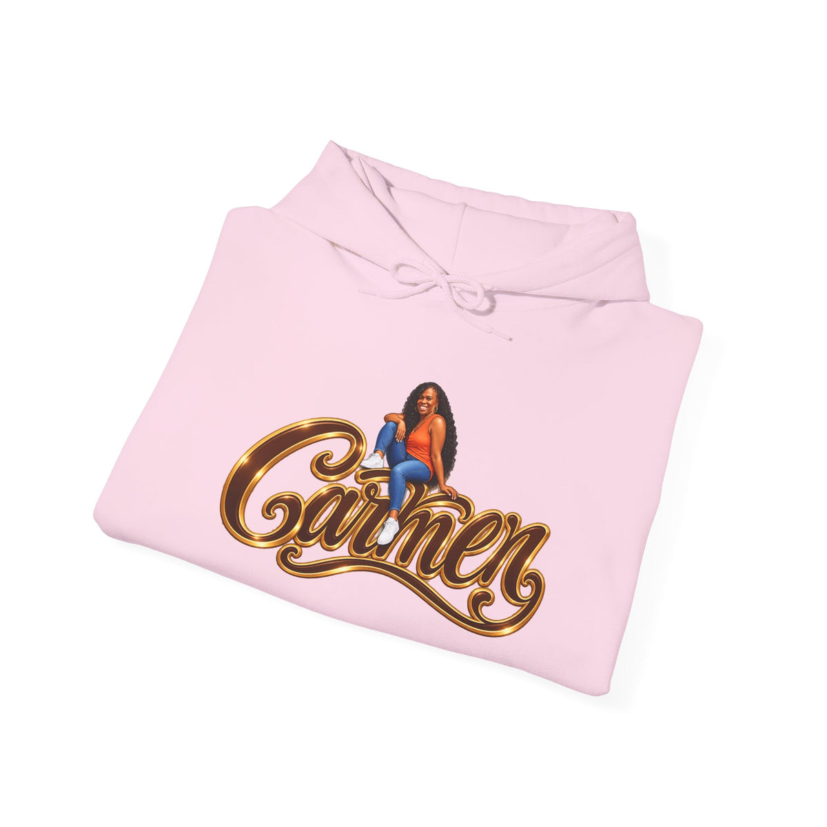 Personalized Portrait Hoodie With Custom Name & Sleeve Design