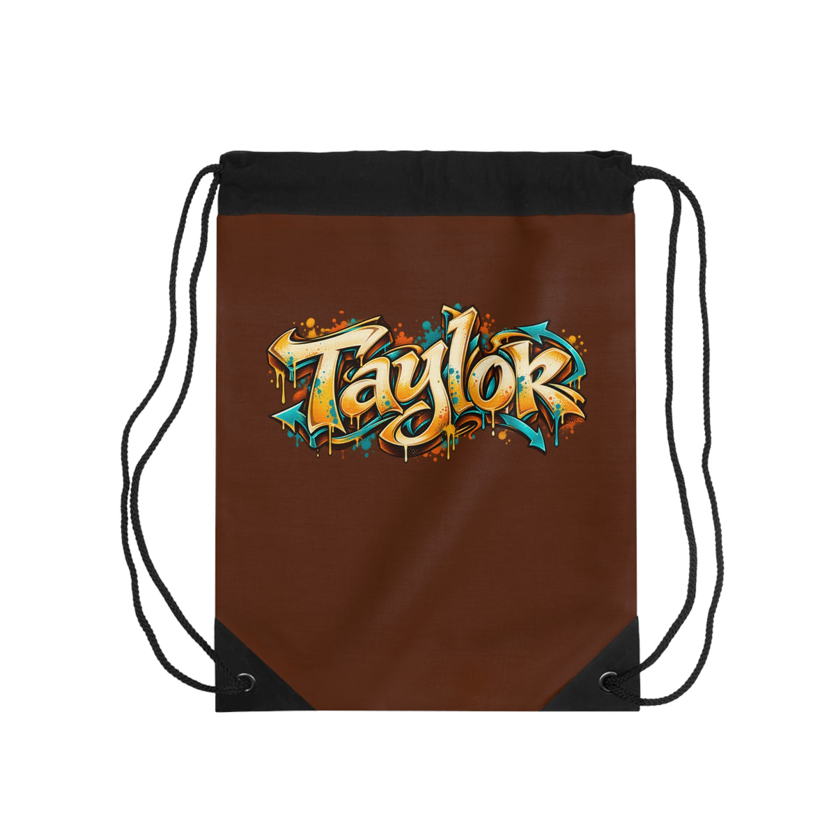 Copy of  Graffiti Drawstring Bag - Colorful Street Art Cinch Sack - Personalize it with your name!