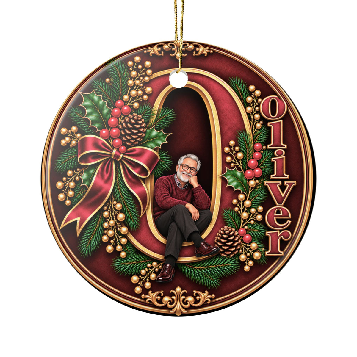 Personalized Christmas Ornament with Your Name & Animated Likeness – A-Z Custom Family Keepsake
