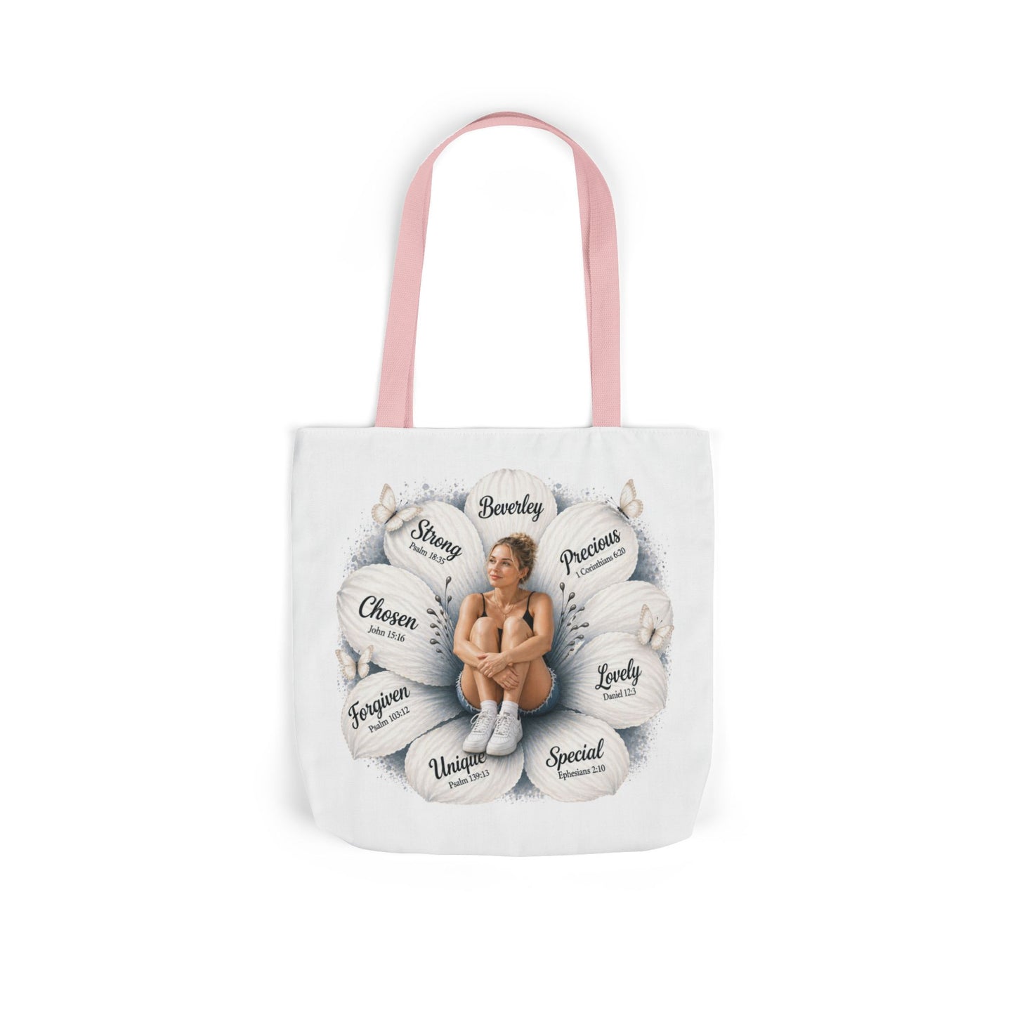 Personalized likeness & Name Tote — Inspirational Self-Love Design