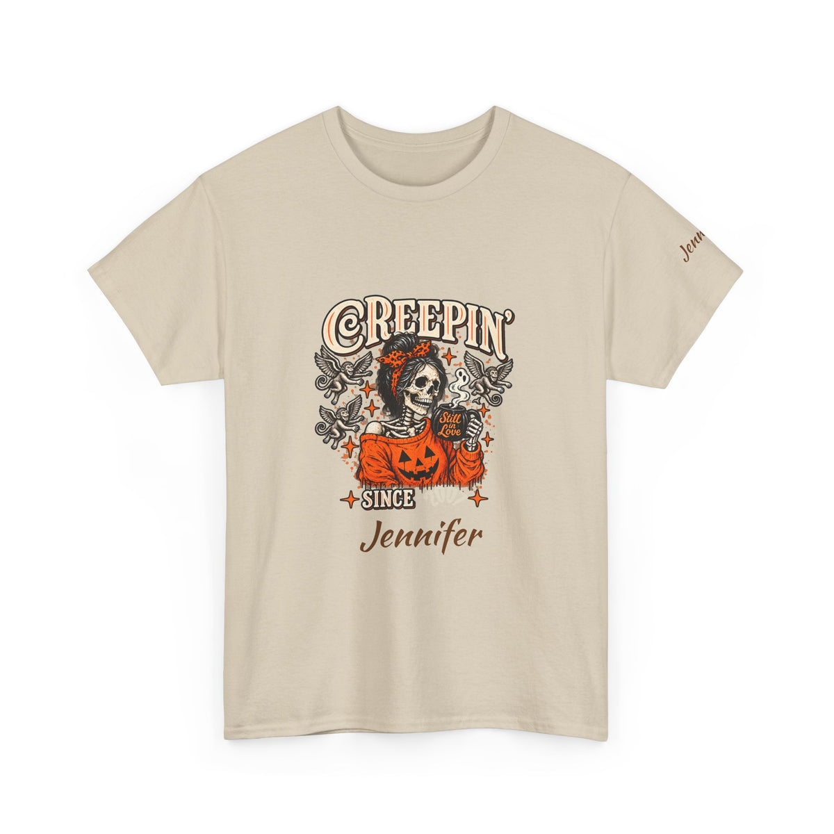 Personalized Creepin Together Skeleton Halloween T-Shirts