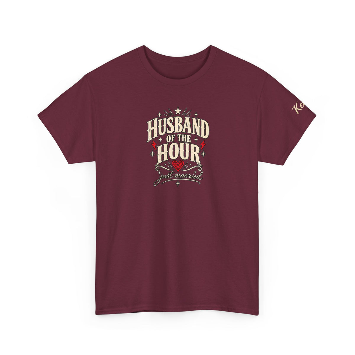 Personalized “Husband Hour” and “Wife of the Party” Wedding T-Shirts With Custom Sleeve Names