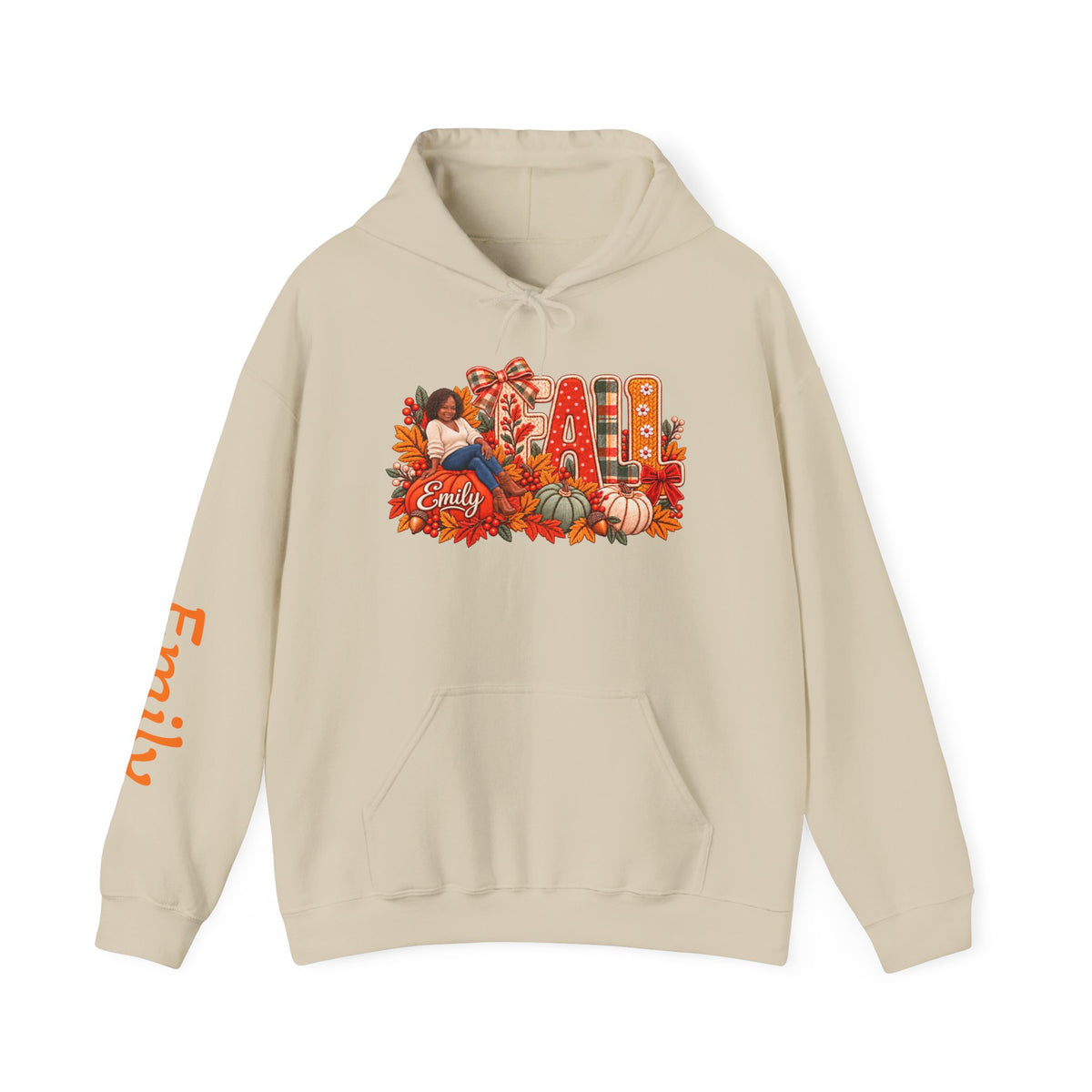 Personalized Fall Hoodie — Your Name and your Illustrated Likeness