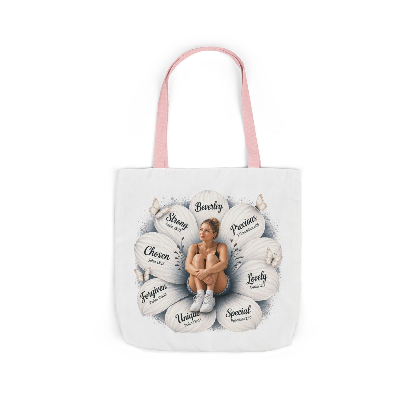 Personalized likeness & Name Tote — Inspirational Self-Love Design
