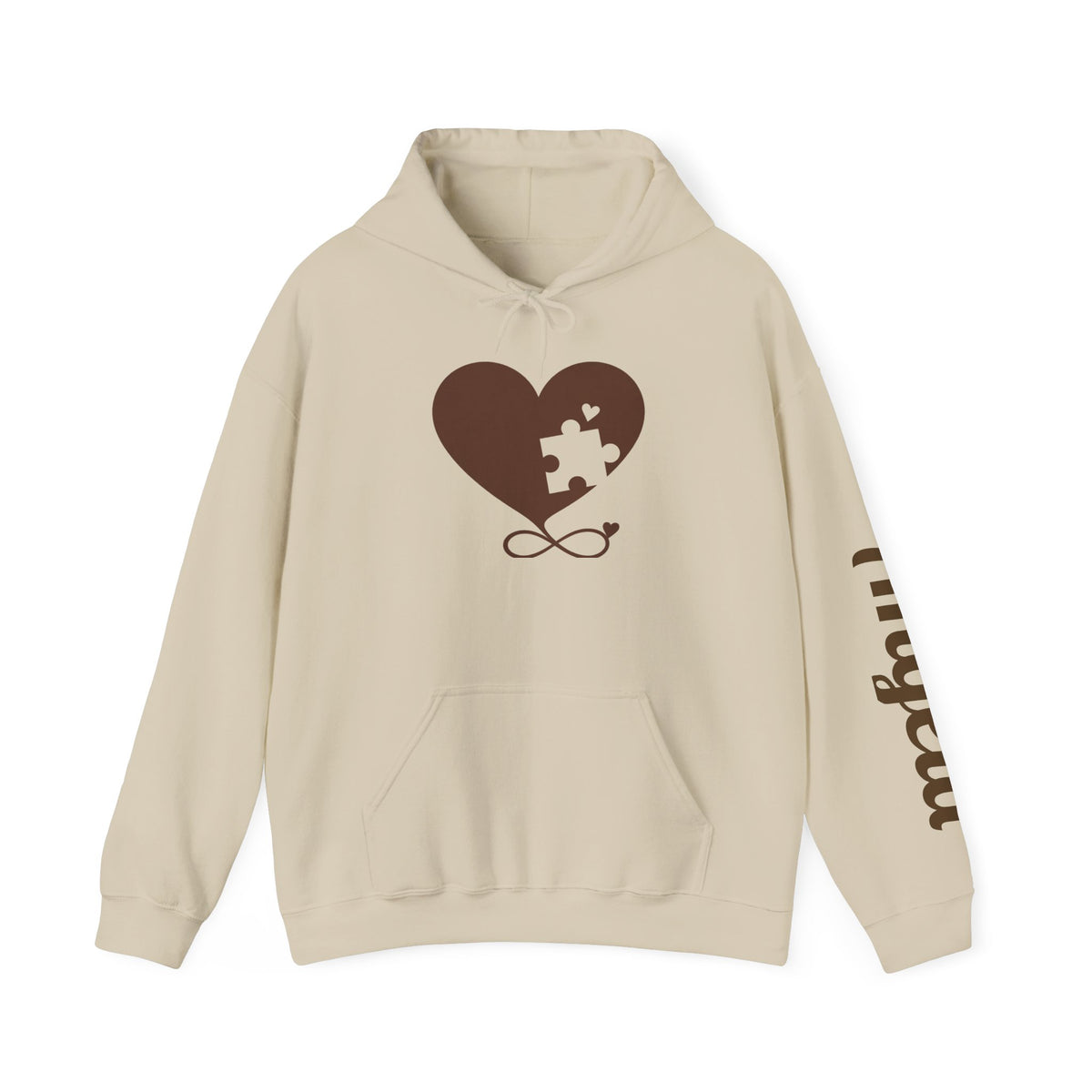 Mochi Heart Puzzle Graphic Hoodies for Couple - Personalize it