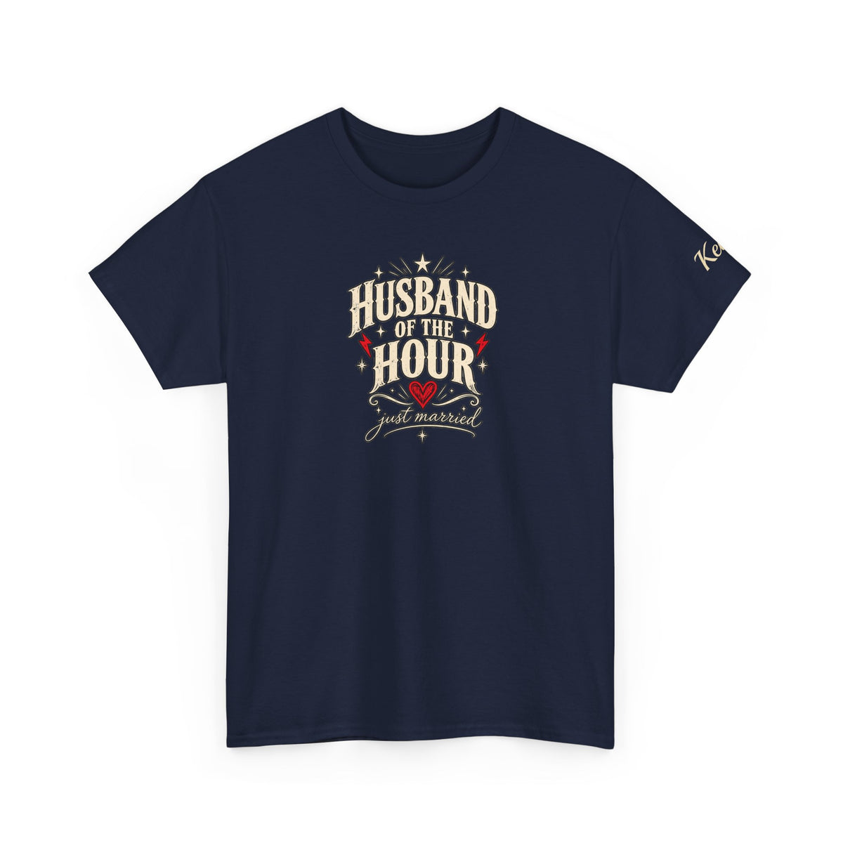 Personalized “Husband Hour” and “Wife of the Party” Wedding T-Shirts With Custom Sleeve Names
