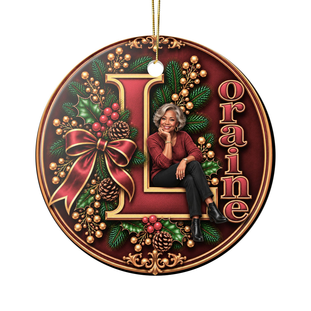Personalized Christmas Ornament with Your Name & Animated Likeness – A-Z Custom Family Keepsake