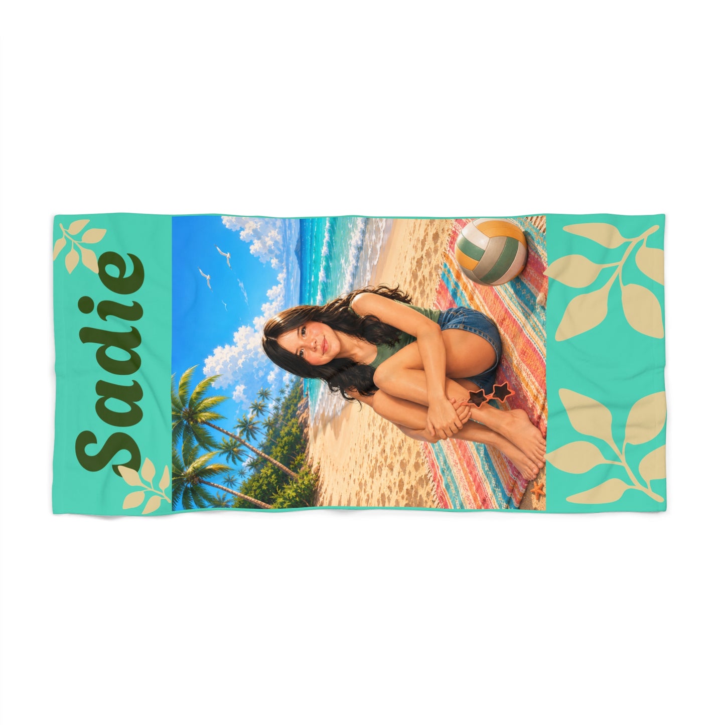 Personalized Beach Towel —  for the Younger Crowd  Tropical Photo Towel