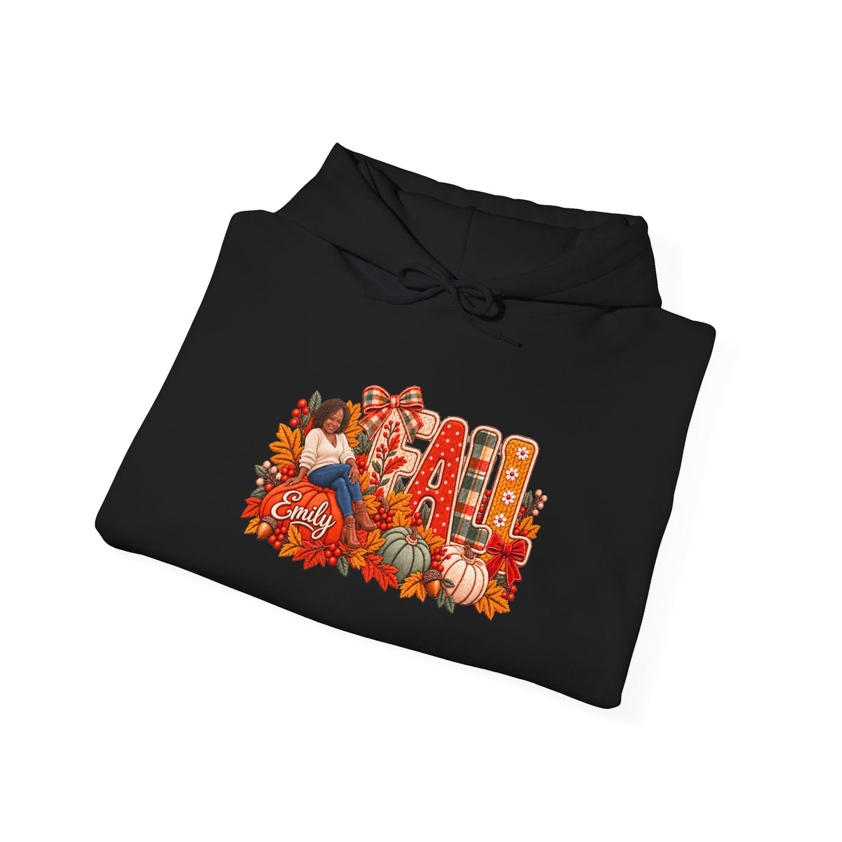 Personalized Fall Hoodie — Your Name and your Illustrated Likeness