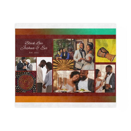 Personalized Black Love Blanket — 'Black Love Velveteen Microfiber Keepsake