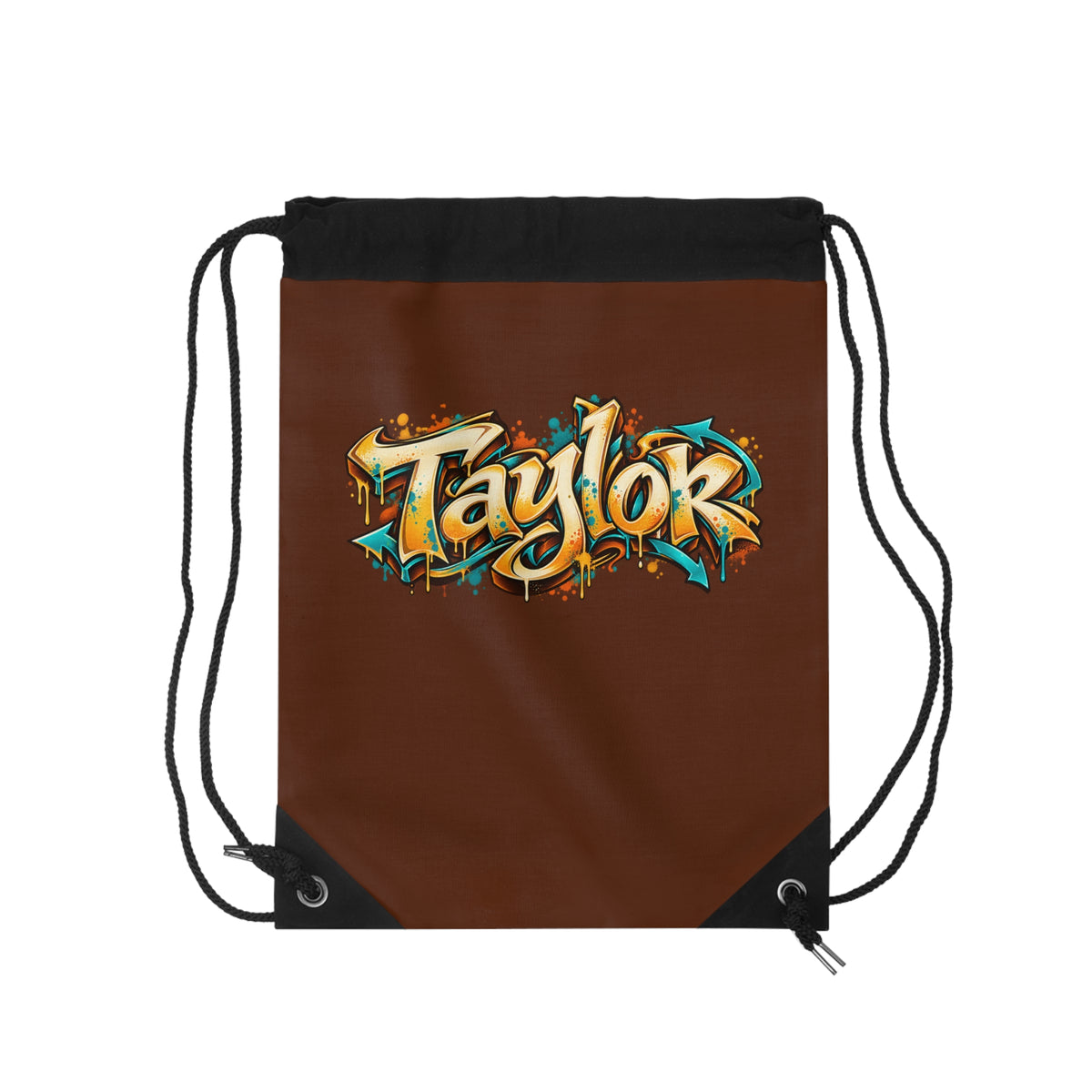 Copy of  Graffiti Drawstring Bag - Colorful Street Art Cinch Sack - Personalize it with your name!