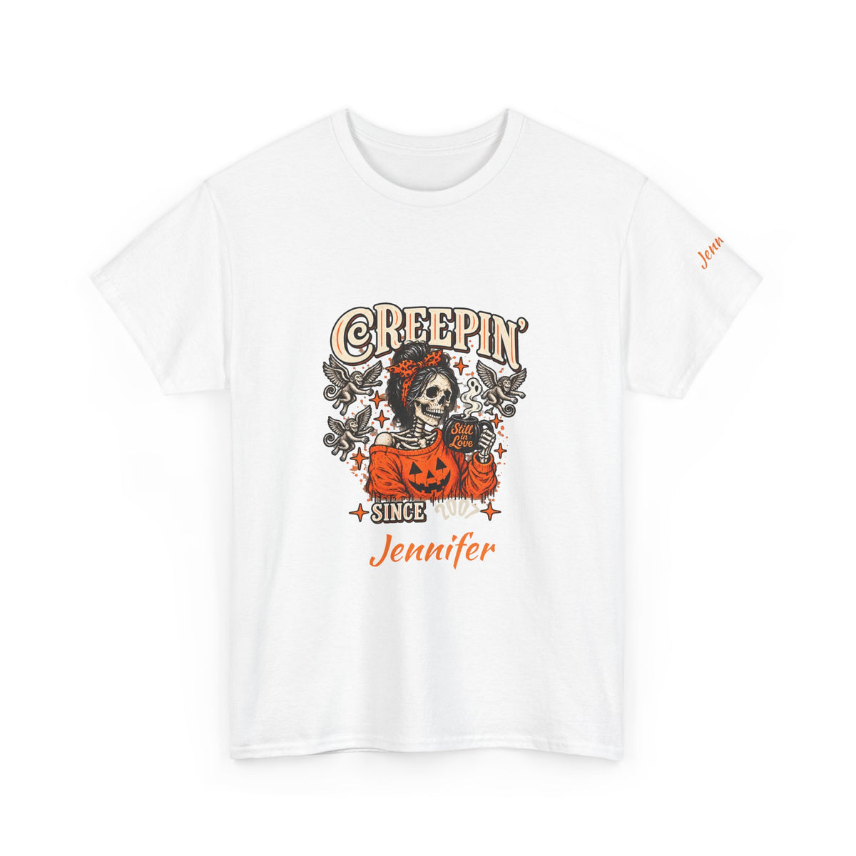 Personalized Creepin Together Skeleton Halloween T-Shirts