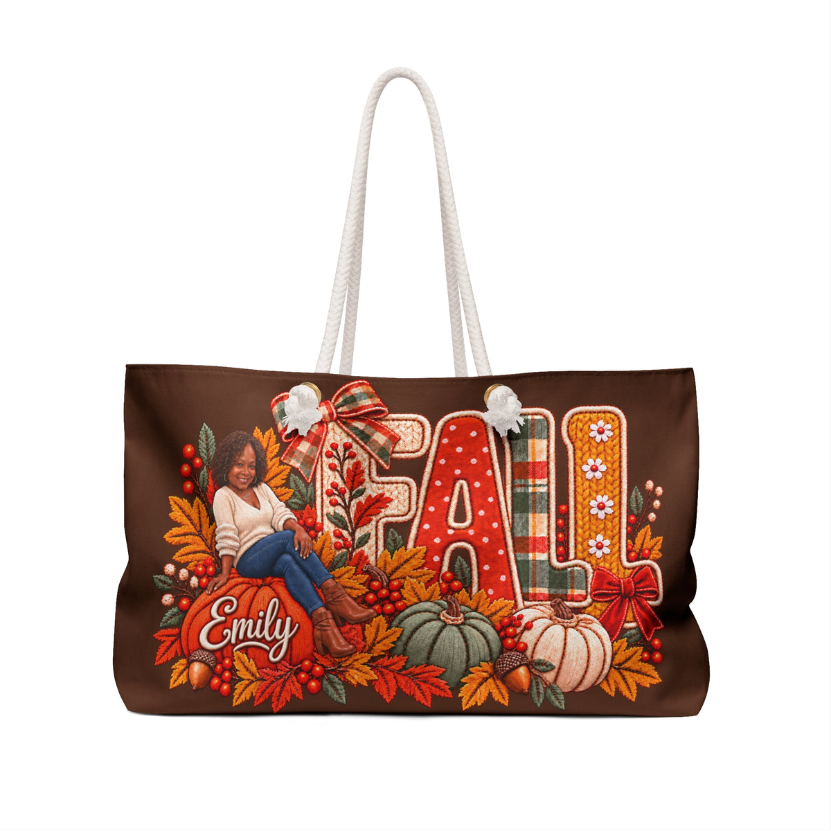 Personalize with your likeness & Name  “Fall” Weekender Bag