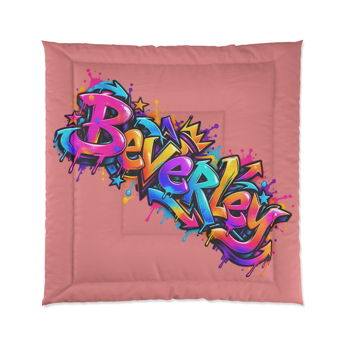 Graffiti Name Comforter — Custom Street Art Bedding