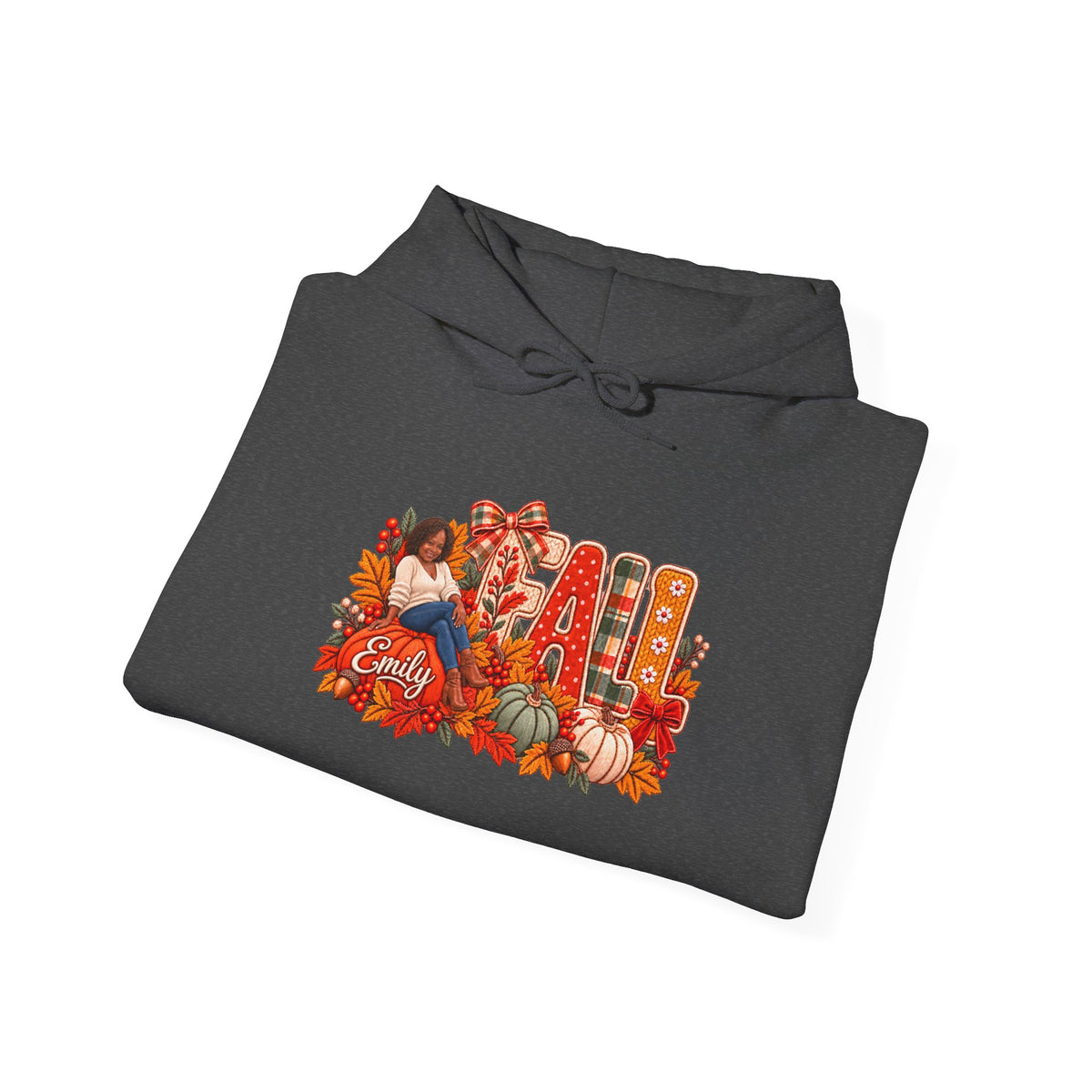 Personalized Fall Hoodie — Your Name and your Illustrated Likeness