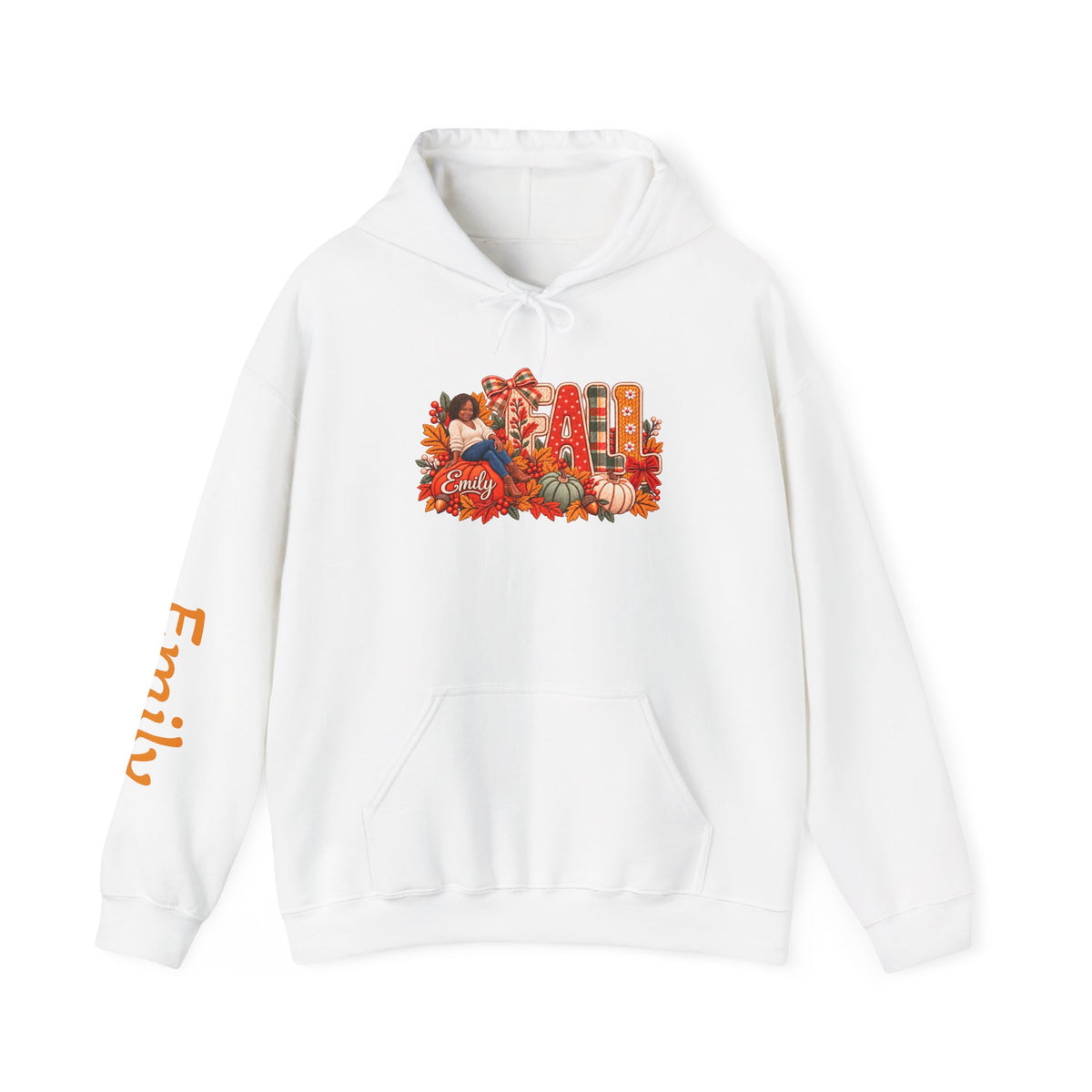 Personalized Fall Hoodie — Your Name and your Illustrated Likeness