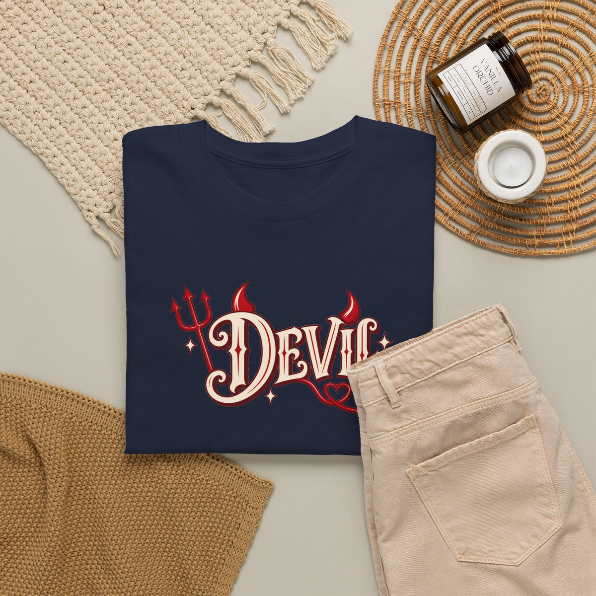 Personalized “I Put the D in Devil” Couples T-Shirt Set
