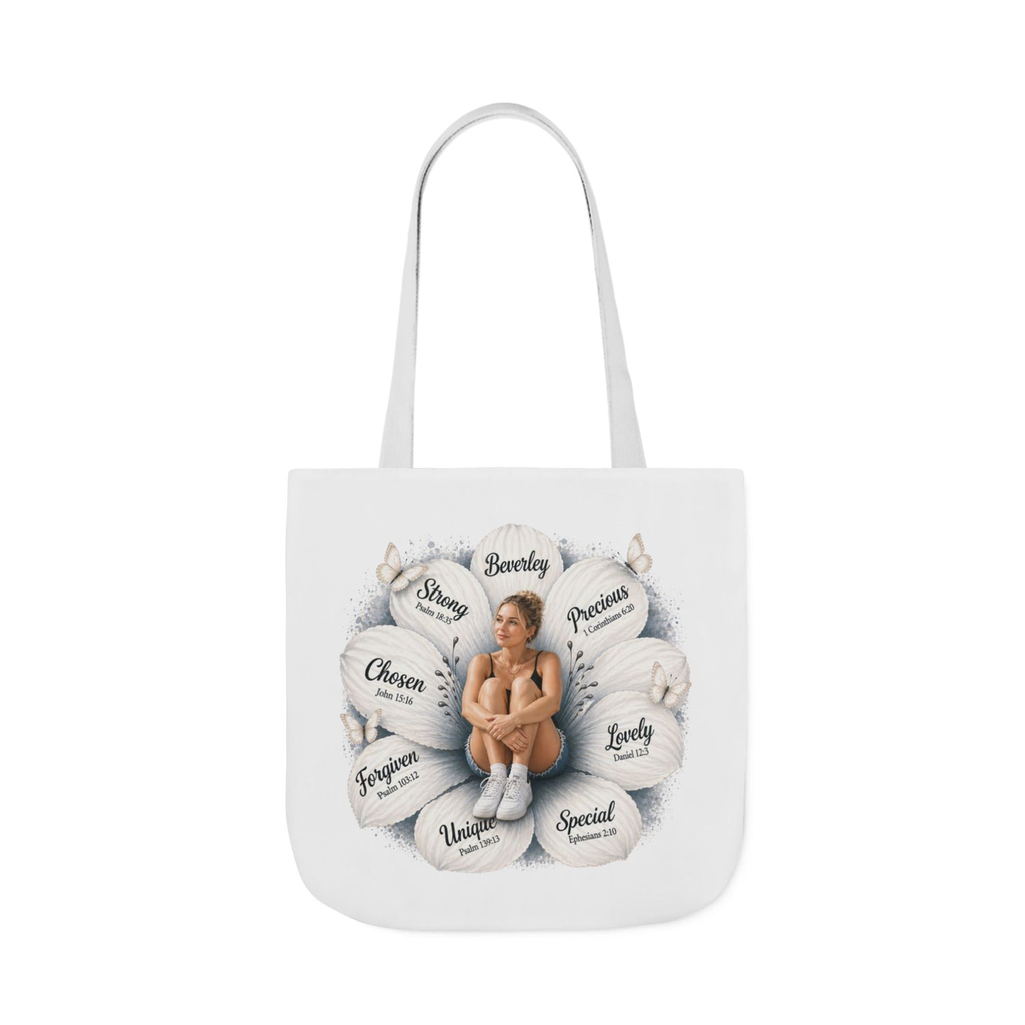 Personalized likeness & Name Tote — Inspirational Self-Love Design