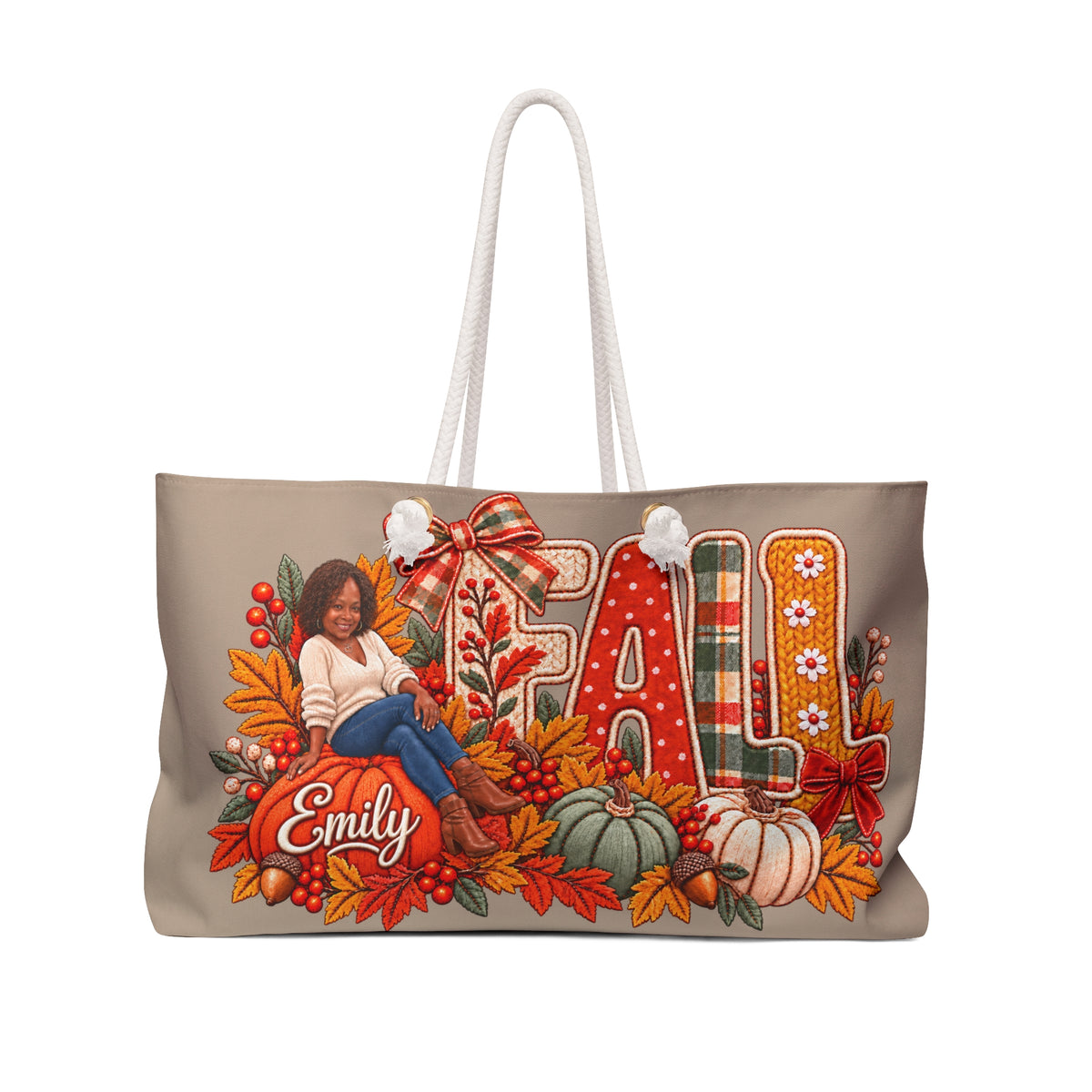 Personalize with your likeness & Name  “Fall” Weekender Bag
