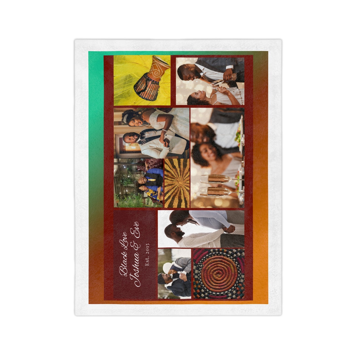 Personalized Black Love Blanket — 'Black Love Velveteen Microfiber Keepsake