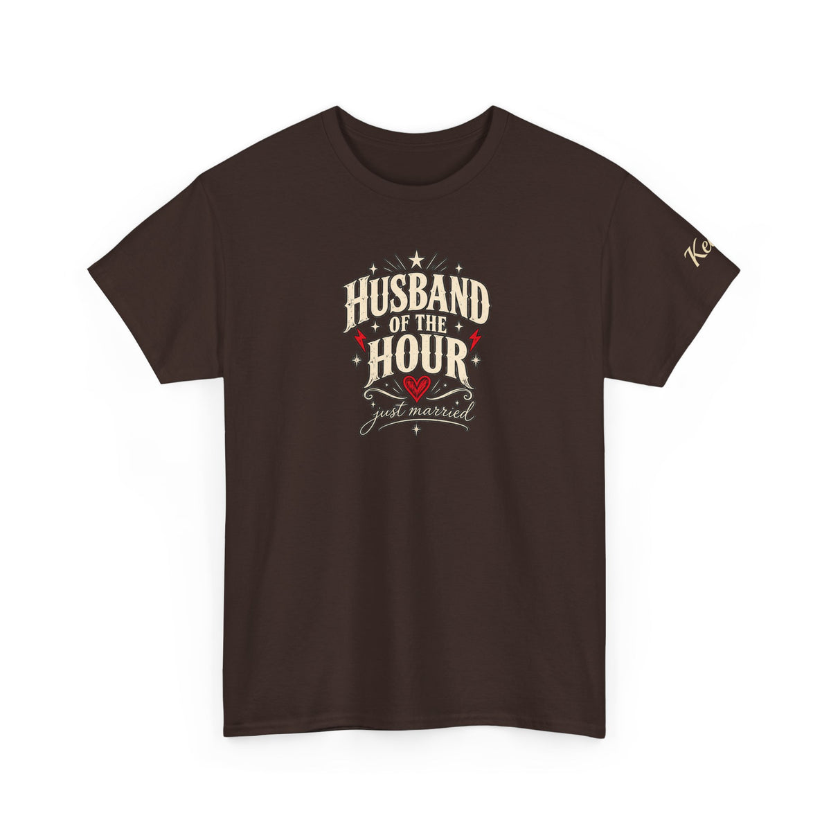 Personalized “Husband Hour” and “Wife of the Party” Wedding T-Shirts With Custom Sleeve Names
