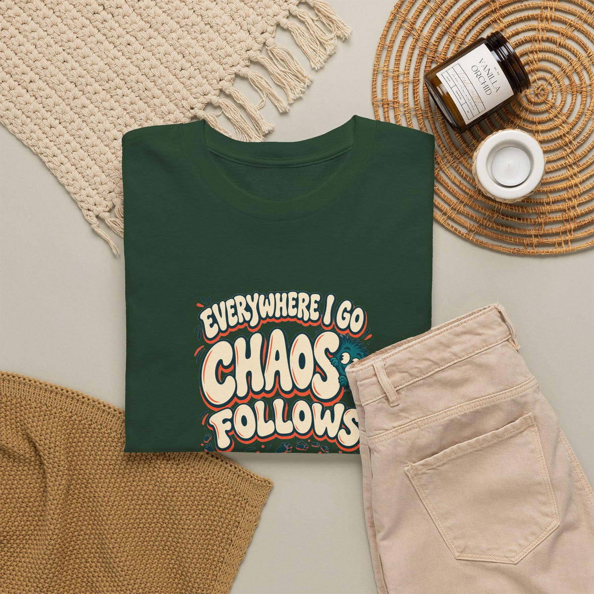 Everywhere You Go, Chaos Follows Green Chaos Graphic T-Shirt