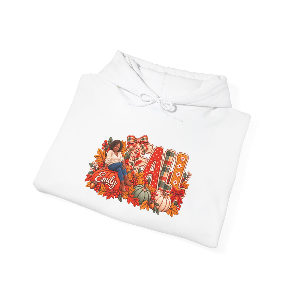 Personalized Fall Hoodie — Your Name and your Illustrated Likeness