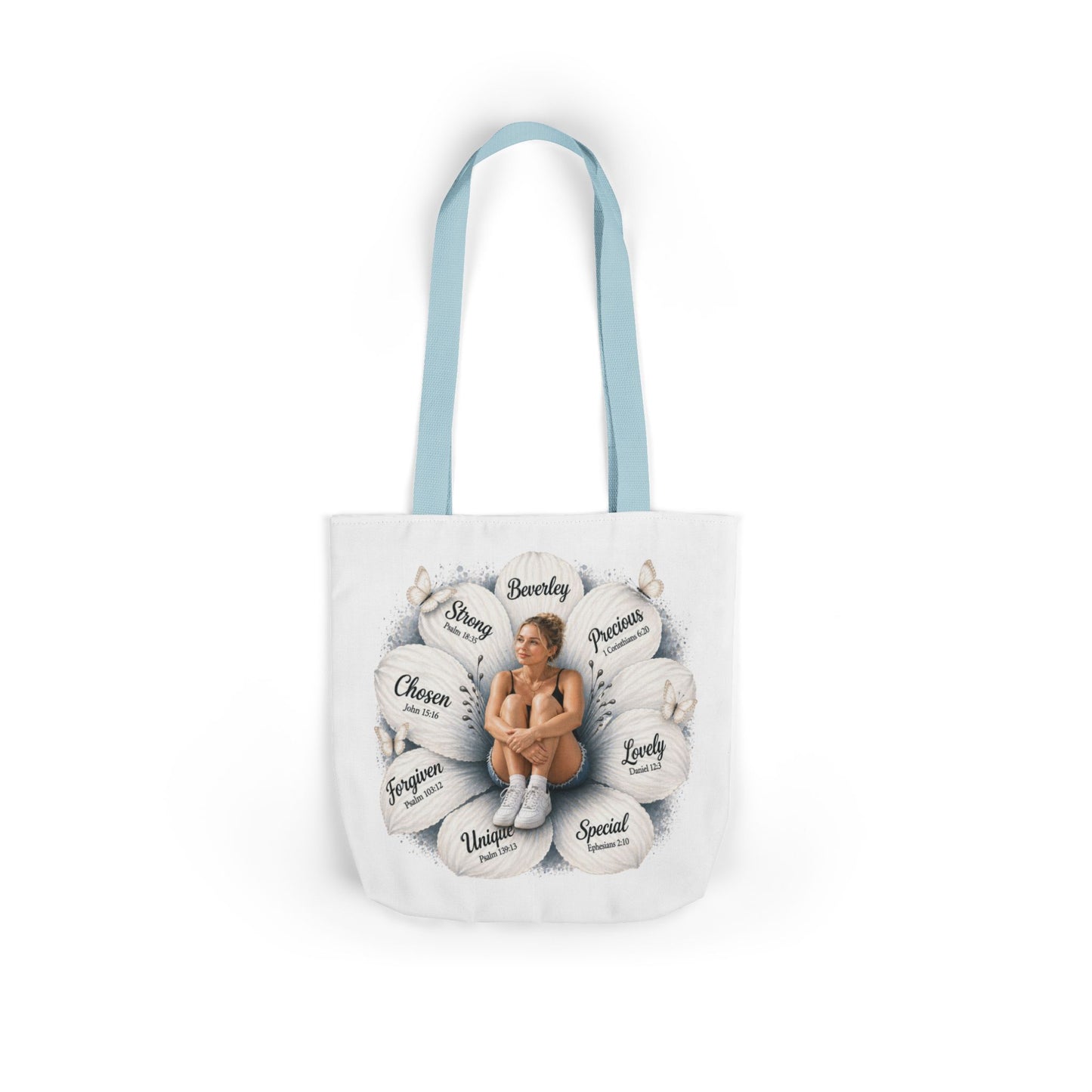Personalized likeness & Name Tote — Inspirational Self-Love Design